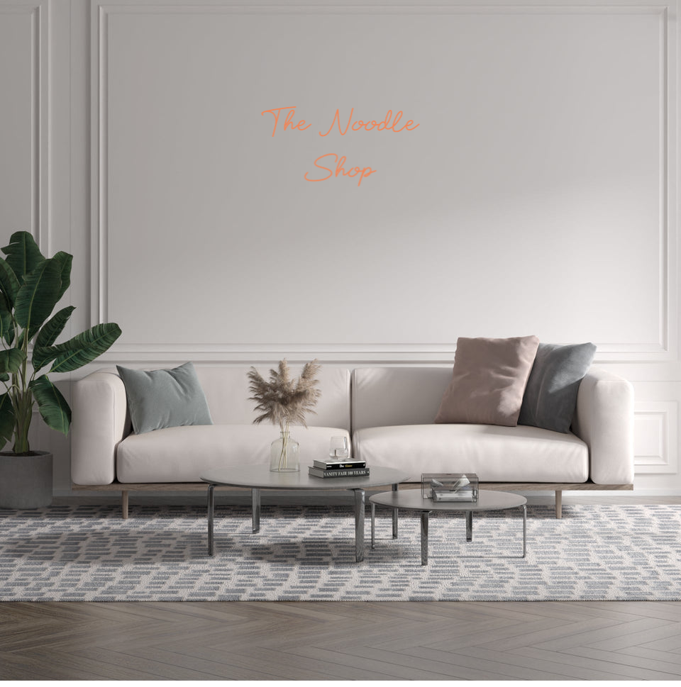 Custom text: The Noodle
Shop